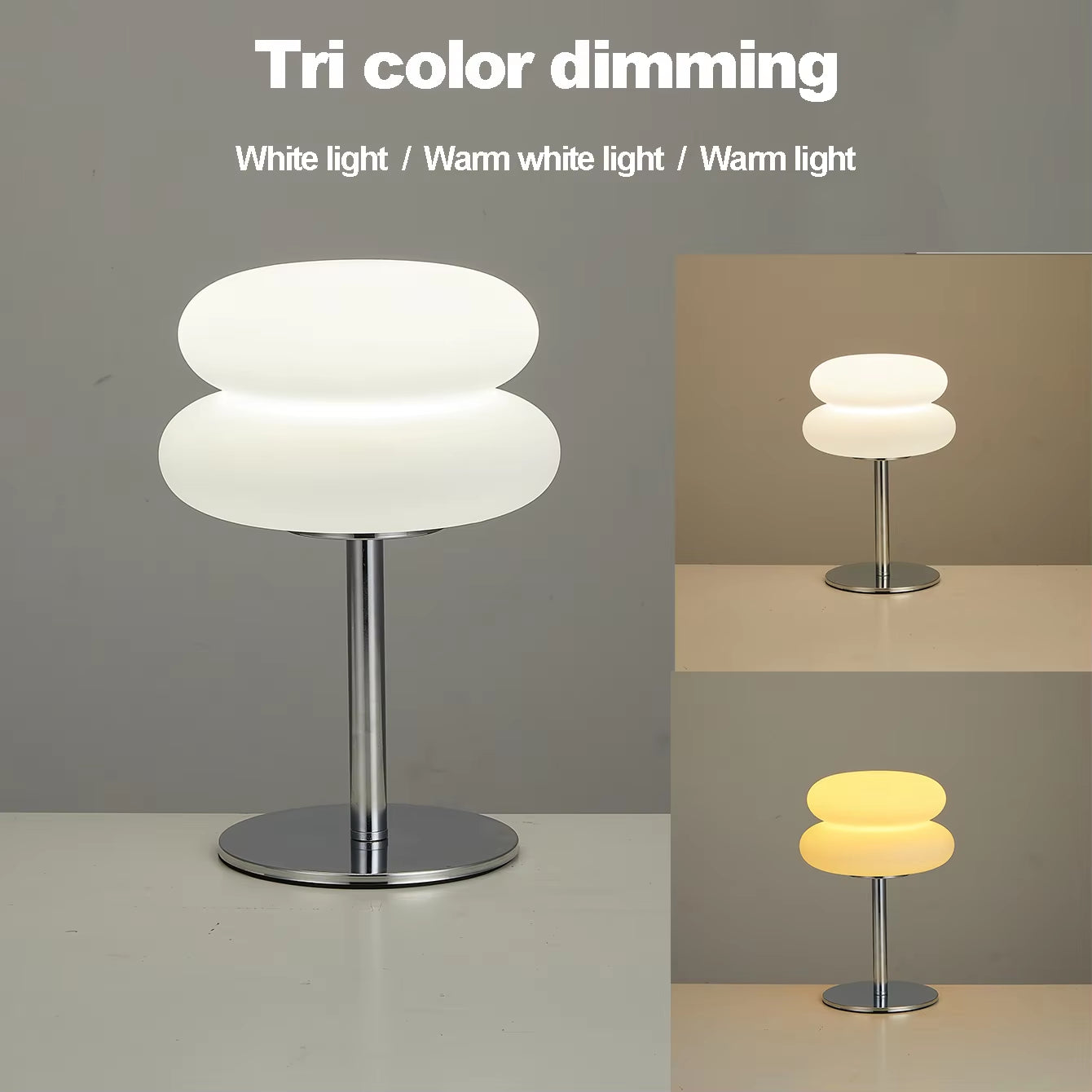 Bauhaus Retro Table Lamp Plastic Lamps Bedroom Bedside Living Room Nordic Mushroom Lamp 9-Level Brightness Dimming Ambient Light