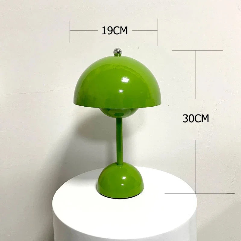 Nordic Flower Bud Led Table Lamp Night Light Mushroom Modern Table Lamps Bedside Wedding Room Desk Simple Decoration Bedroom